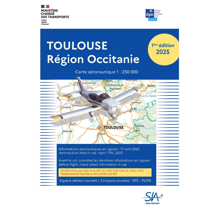 CARTE TOULOUSE Région Occitanie 2025 au 1/250 000 édition 1 CARTE TOULOUSE Région Occitanie 2025 au 1/250 000 édition 1