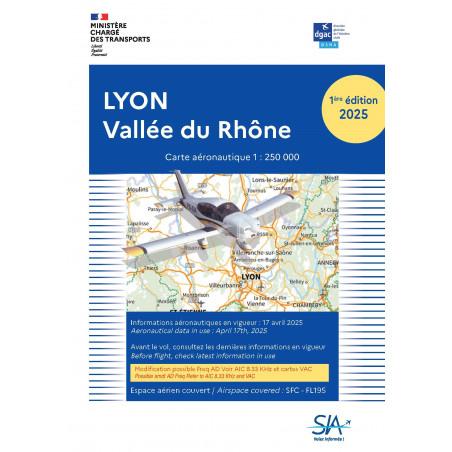 Carte Lyon Vallée du Rhône 2025 au 1/250 000 édition 2