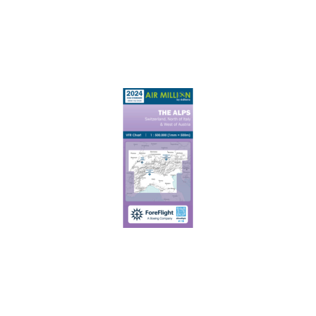 Carte AIR MILLION ZOOM VFR THE ALPS 2025 au 1/ 500 000