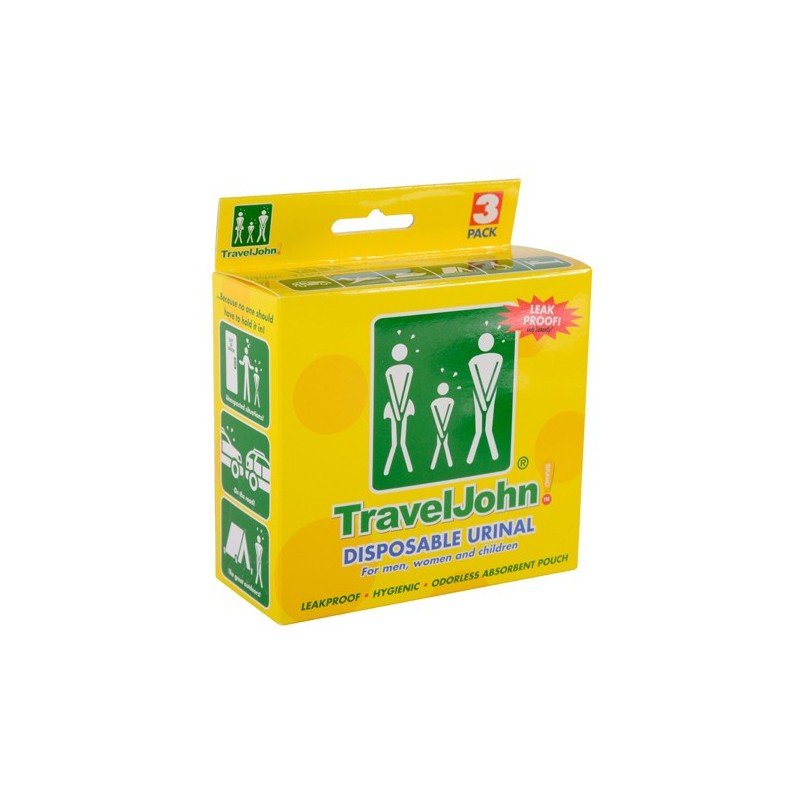 Urinoir jetable Travel John ( 3 sachets) Urinoir jetable Travel John ( 3 sachets)