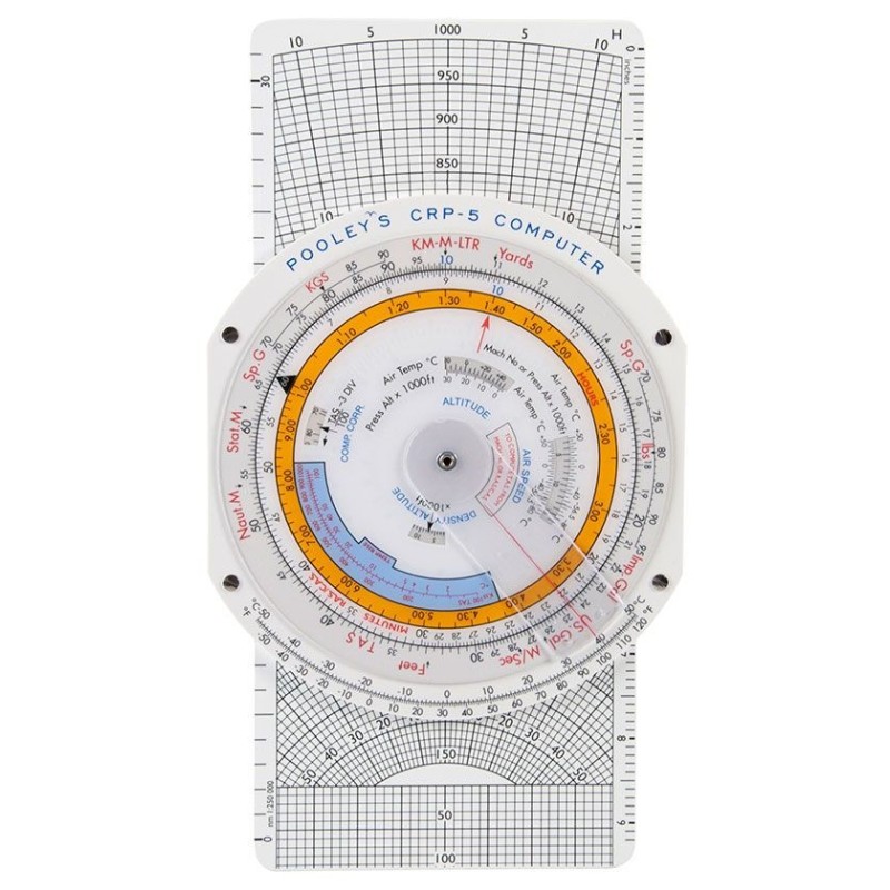 Computer-calculateur de vol CRP-5W Pooleys avec bras de vent Computer-calculateur de vol CRP-5W Pooleys avec bras de vent