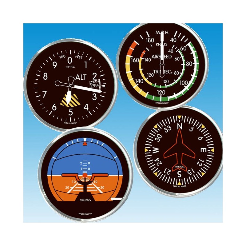 4 sous-verres instruments de vol classique 4 sous-verres instruments de vol classique