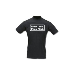 T-SHIRT Trust me,I'm a pilot taille M couleur bleue navy