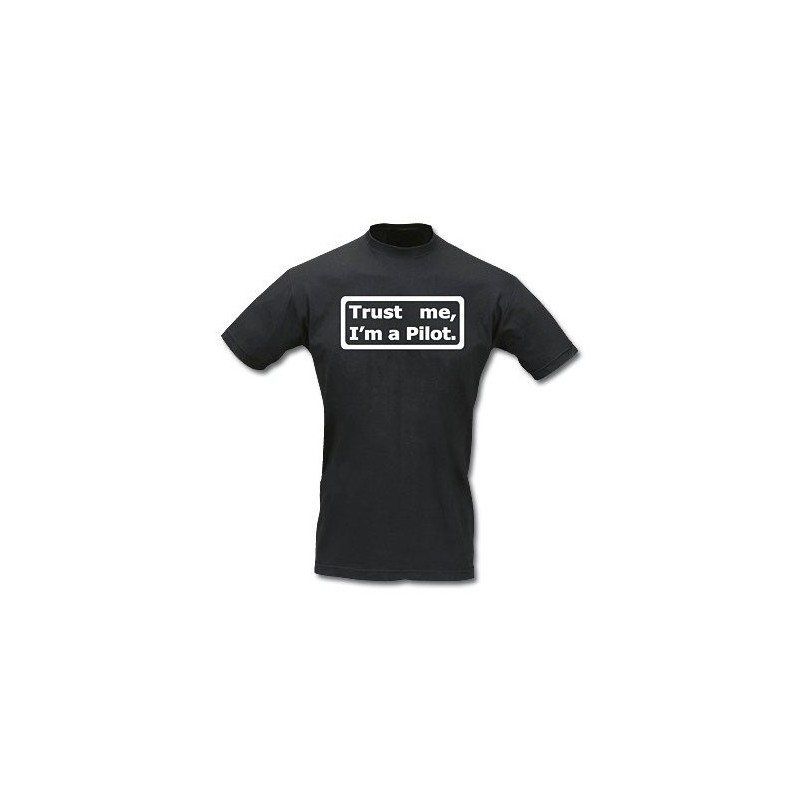 T-SHIRT Trust me,I'm a pilot taille M couleur bleue navy T-SHIRT Trust me,I'm a pilot taille M couleur bleue navy