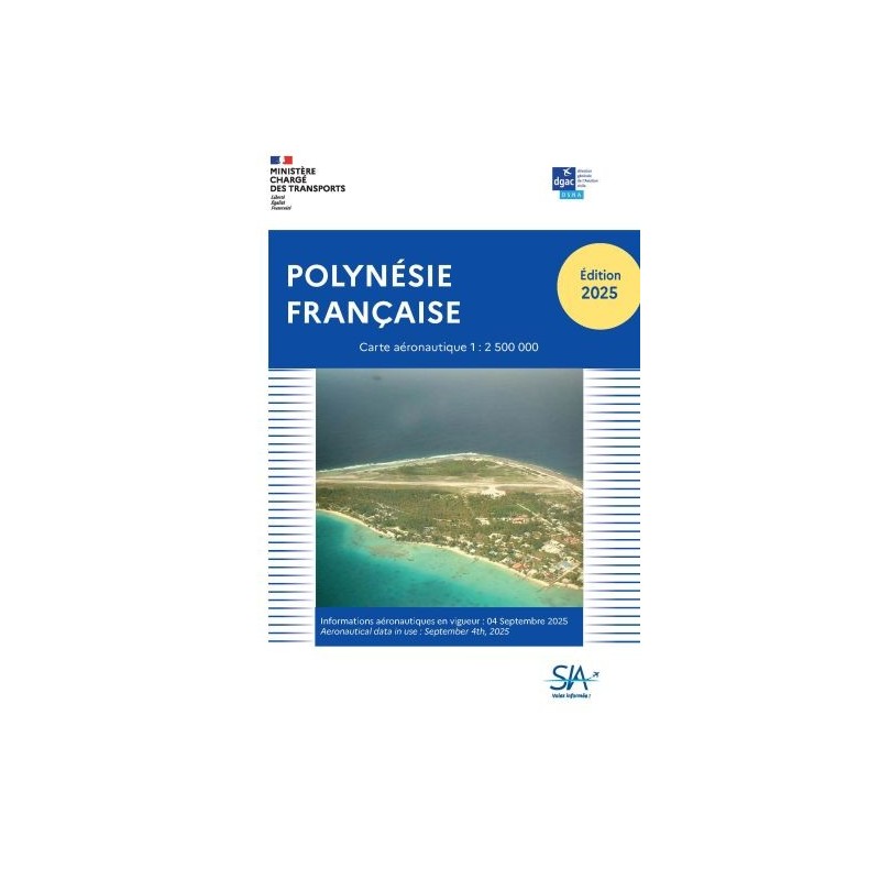 Carte de Vol à vue Polynésie française 2025 Carte de Vol à vue Polynésie française 2025