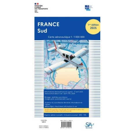 Carte aéro FRANCE SUD au 1/1 000 000  édition 1 2025