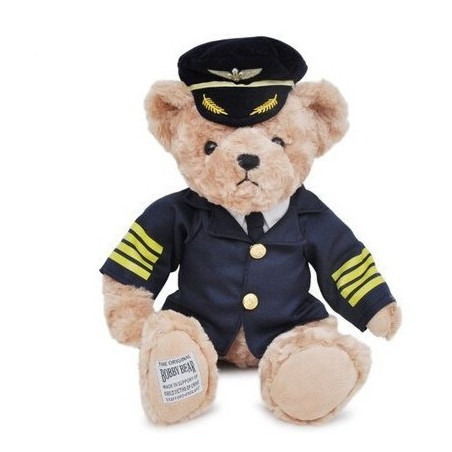 Peluche Captain Pilot Teddy Bear 22 cms