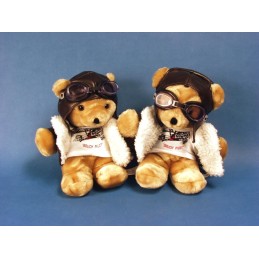 Peluche ourson aviateur 25 cms