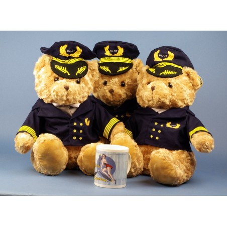 Peluche Captain Pilot Teddy Bear 40 cms