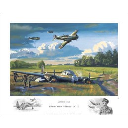 Litho CURTISS H75, Marin la Meslée de B.FREUDENTHAL ( 50 x 40cms)