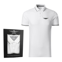 POLO WINGS blanc pour aviateurs