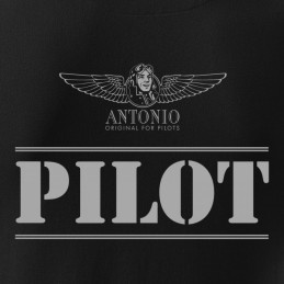 POLO PILOT noir pour aviateur
