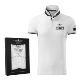 POLO PILOT blanc pour aviateurs