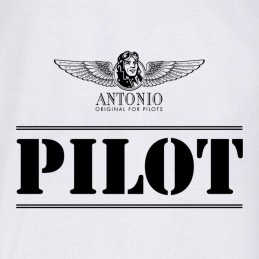 POLO PILOT blanc pour aviateurs