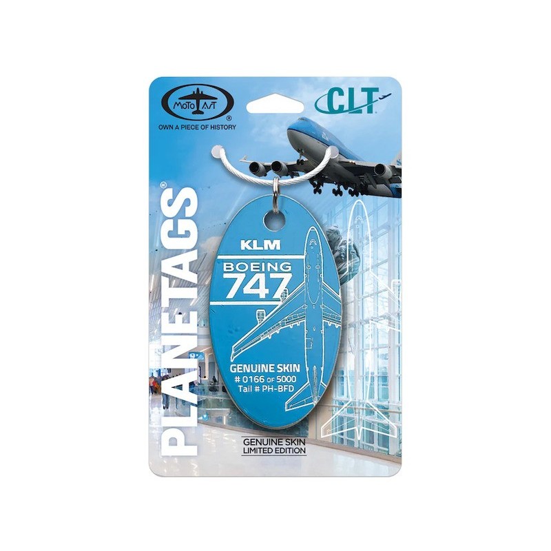 Porte-clé/étiquette BOEING 747 KLM PH-BFD