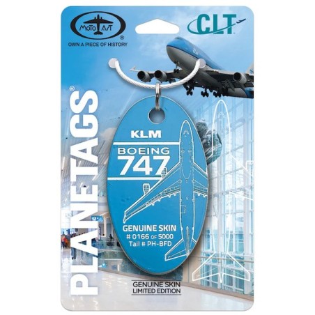 Porte-clé/étiquette BOEING 747 KLM PH-BFD