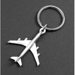 Porte-clés BOEING 747-400 finition étain