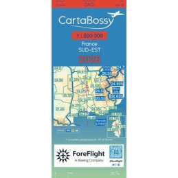 Carte OACI FRANCE SUD EST 2026 CARTABOSSY au 1/500 000ème