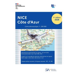 carte aéro NICE COTE D'AZUR 2026 au 1/250 000 édition 1