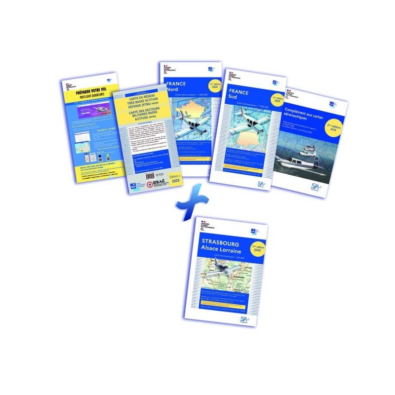 Documents VFR 2026 SIA + carte Strasbourg Alsace Lorraine 250 K édition 1