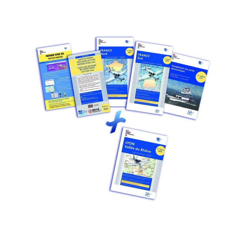 Documents VFR 2026 SIA + carte LYON vallée du Rhone 250 K 1ère édition