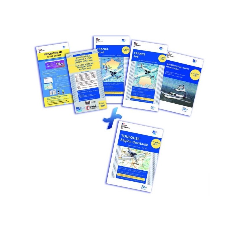 Documents VFR 2026 SIA + carte TOULOUSE Occitanie 250 K 1ère édition