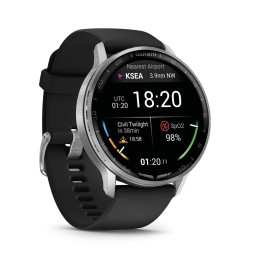 Montre GARMIN D2 AIR X-15 Aviator , bracelet noir et boitier argenté