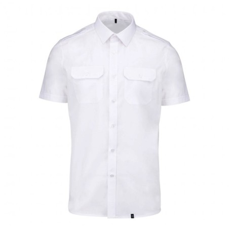 Chemise homme pilote de ligne manche courte