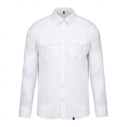 Chemise homme pilote de ligne manche longue