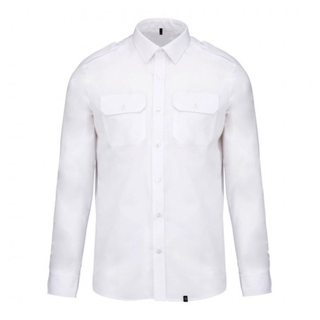 Chemise homme pilote de ligne manche longue