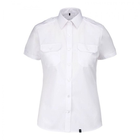 Chemise femme pilote de ligne manche courte