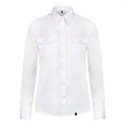 Chemise femme pilote de ligne manches longues