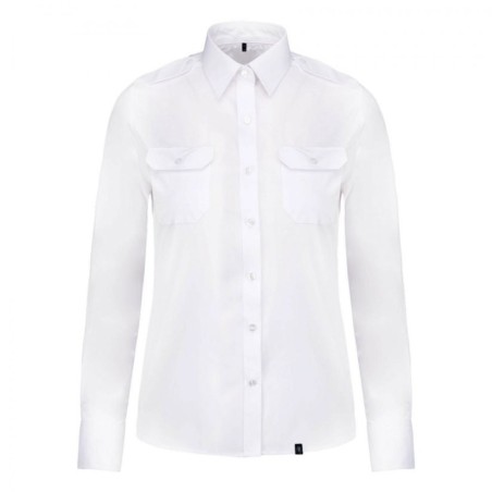 Chemise femme pilote de ligne manches longues