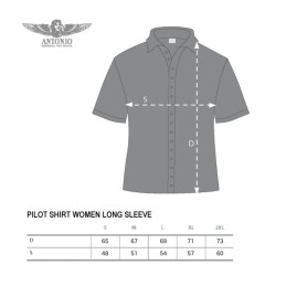 Chemise femme pilote de ligne manches longues