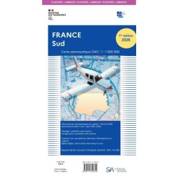 Carte OACI plastifiée FRANCE SUD au 1/1 000 000 édition 1