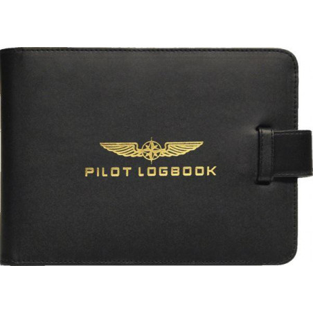 Protège carnet de vol AVION ( carnet FFA)-ULM-BALLON-PLANEUR en CUIR de couleur noire