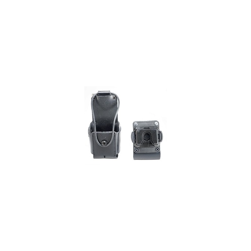 Housse cuir ICOM avec clip pivot passant ceinture standard