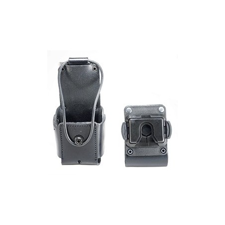Housse cuir ICOM avec clip pivot passant ceinture standard