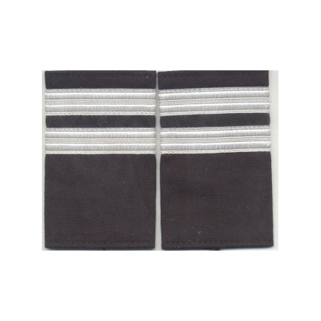 Paire de galon d'épaule 2 barres or ou argent