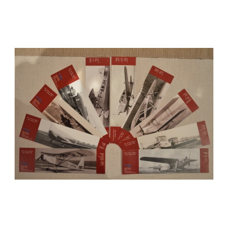 Lot de 10 marque-pages "Les avions légers des années 30"