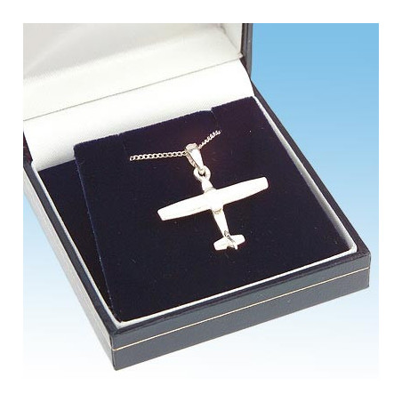 Collier-pendentif cessna NICKEL