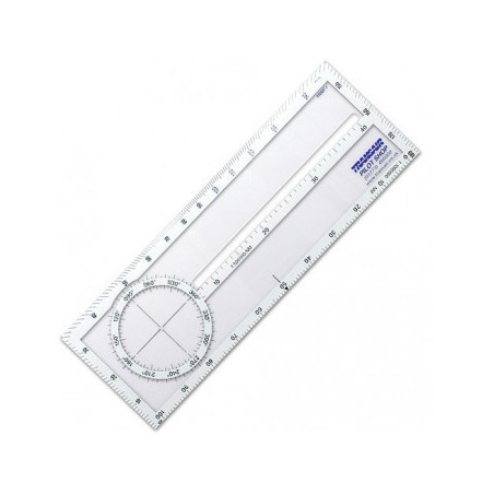 Règle aéronautique avec rose des vents intégrée RNP-1 Pooleys ou Transair