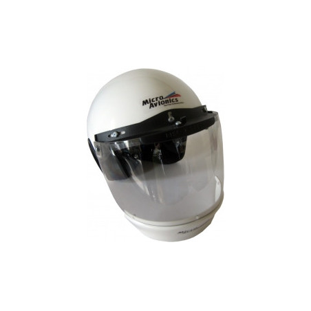 Casque Paramoteur/ULM Micro Avionics avec visière et déflecteur d'air