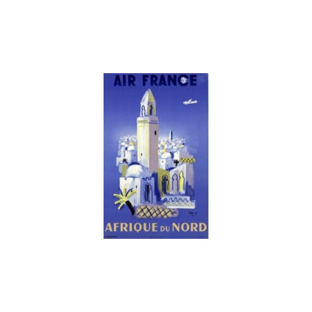 AFFICHE AIR FRANCE AFRIQUE DU NORD