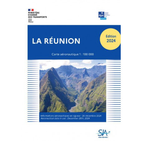 Carte aéronautique de la REUNION édition 2024
