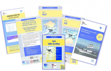 Documents VFR 2023 +carte LYON Vallée du Rhone au 1/250 000 édition 1