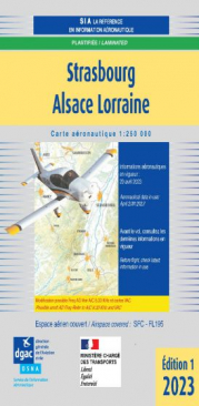 Carte Alsace-lorraine au 1/250 000 plastifiée édition 1